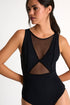 Shan Charlie Grid Mesh One-Piece With A High Collar - 42595-15-800